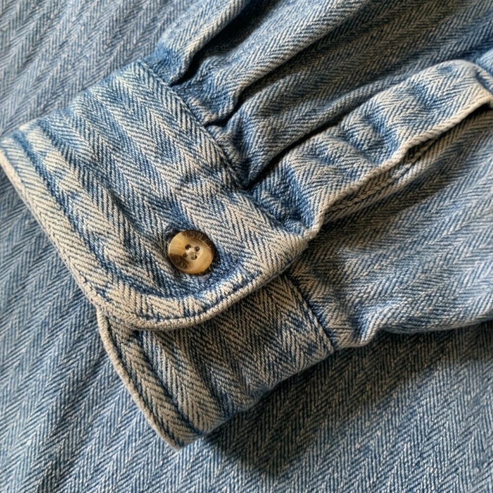 Vintage 90s Mickey Inc. Denim Long Sleeve Shirt - Extra Large - Rare! - Picture 7 of 14